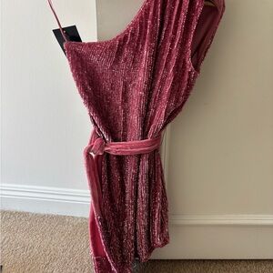 Retrofete Ella Pink Mini Dress